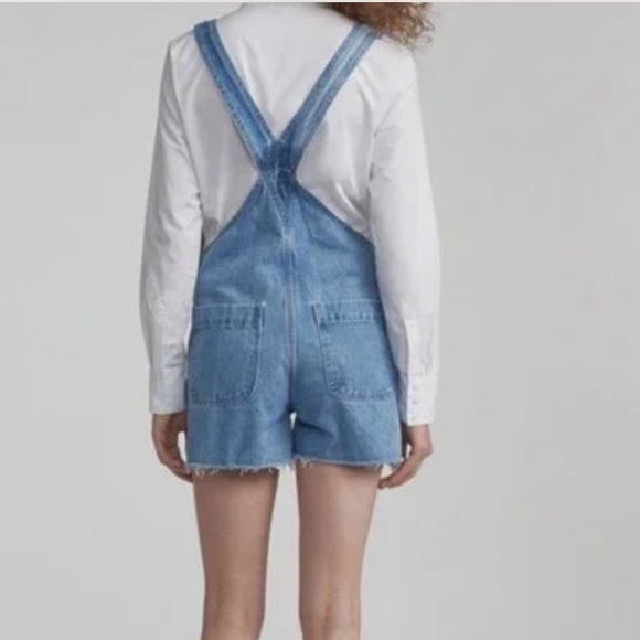 Revolve Rag & Bone Patched Short Dungaree Soft denim overall Jumper size - Picture 13 of 15